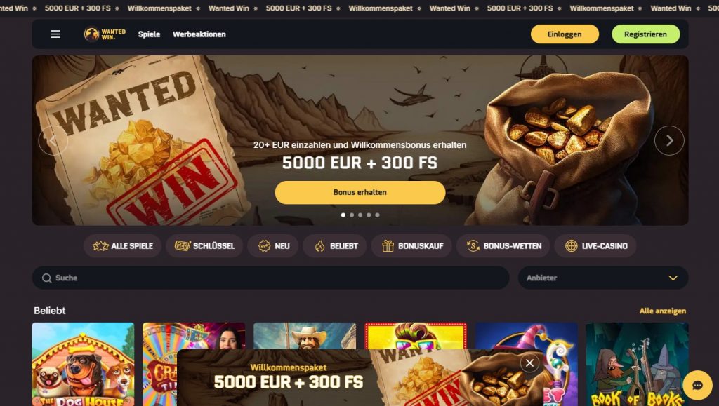 WantedWin Casino Online